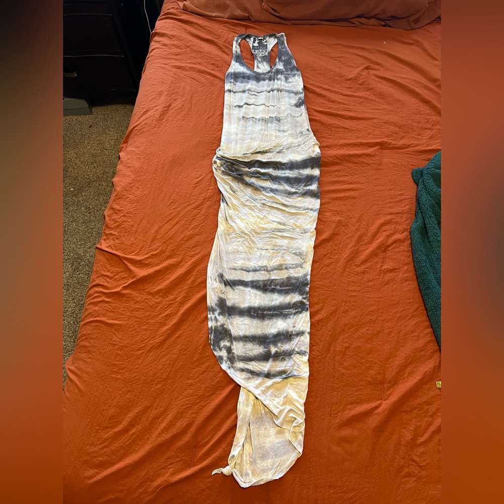Young Fabulous & Broke Gray Tie-Dye Tank